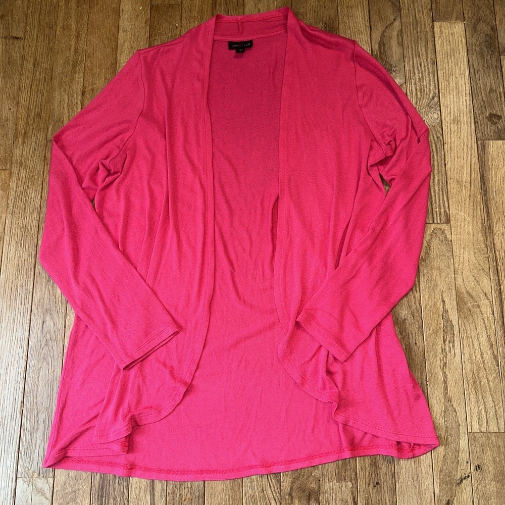 J. Jill‎ Wearever Pink Open Front Sweater Womens Medium Lightweight